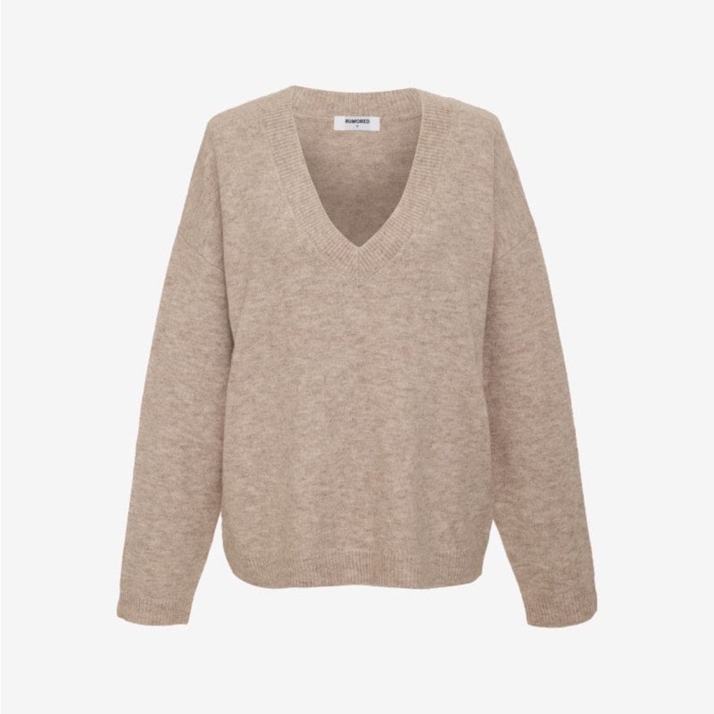 Hunter V Neck by viral brand Rumored in Heather Oatmeal